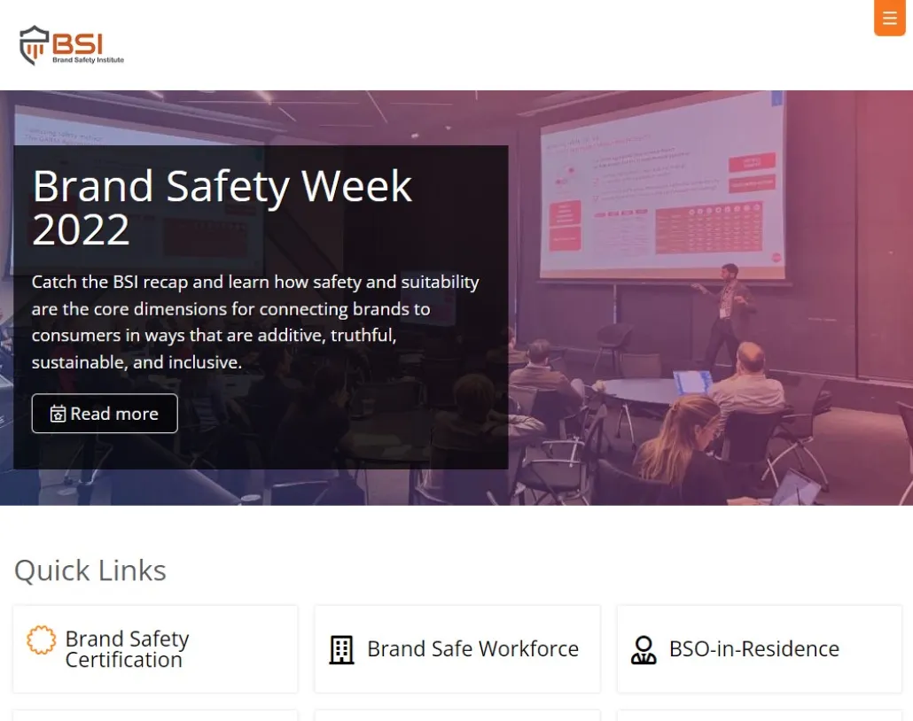 Brand Safety Institute home page